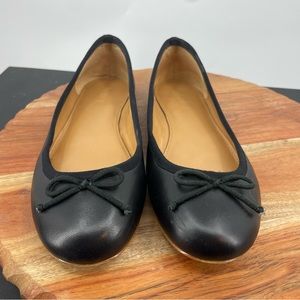 J. Crew Black Leather Flats